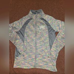 Tipsy Lake Tahoe Ca Zip Up Sweater Multi Color Size Small